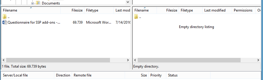Upload files with FTP