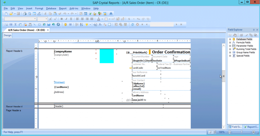 Crystal reports is changeable