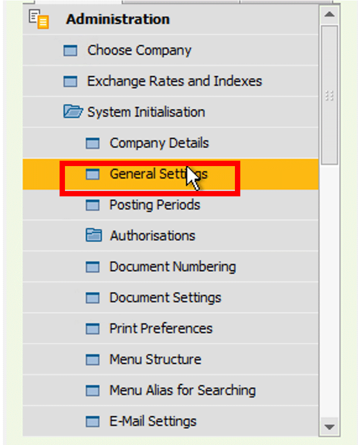 General Settings