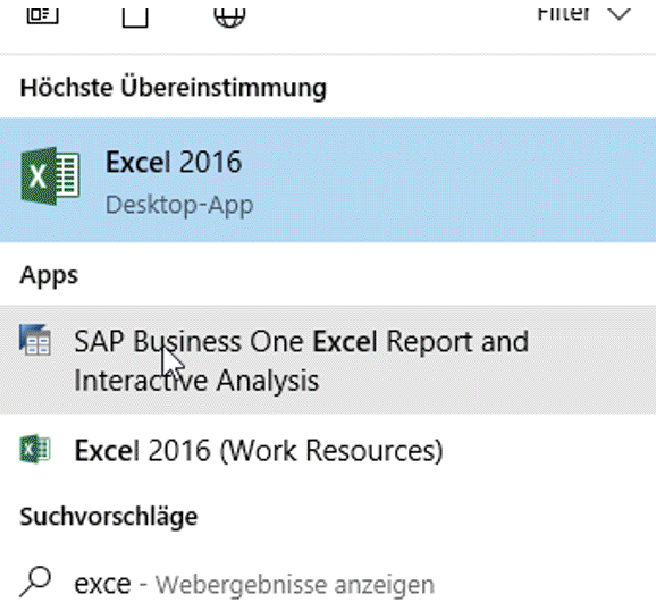 SAP Business One Excel Report 