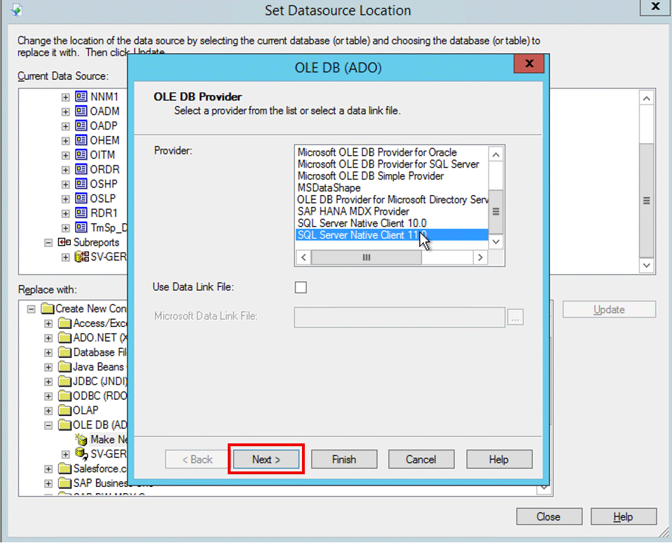 Cloudiax Help Center Change Data Source Location Of Crystal Reports Sql